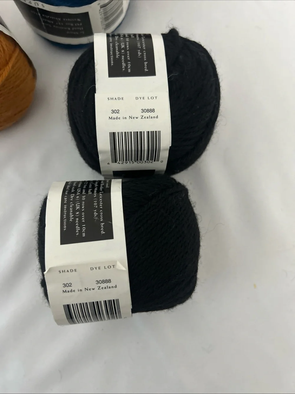 Jo Sharp Wool Yarn Lot Of 8 Mixed Skeins Black Yellow Red Tan Blue